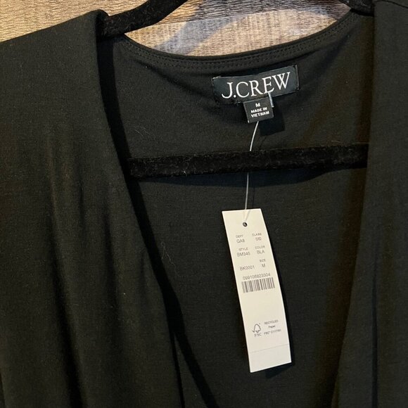 NWT J Crew FormKnit Long Sleeve Wrap Top M Red Plaid Bow Preppy Academia - Picture 4 of 5